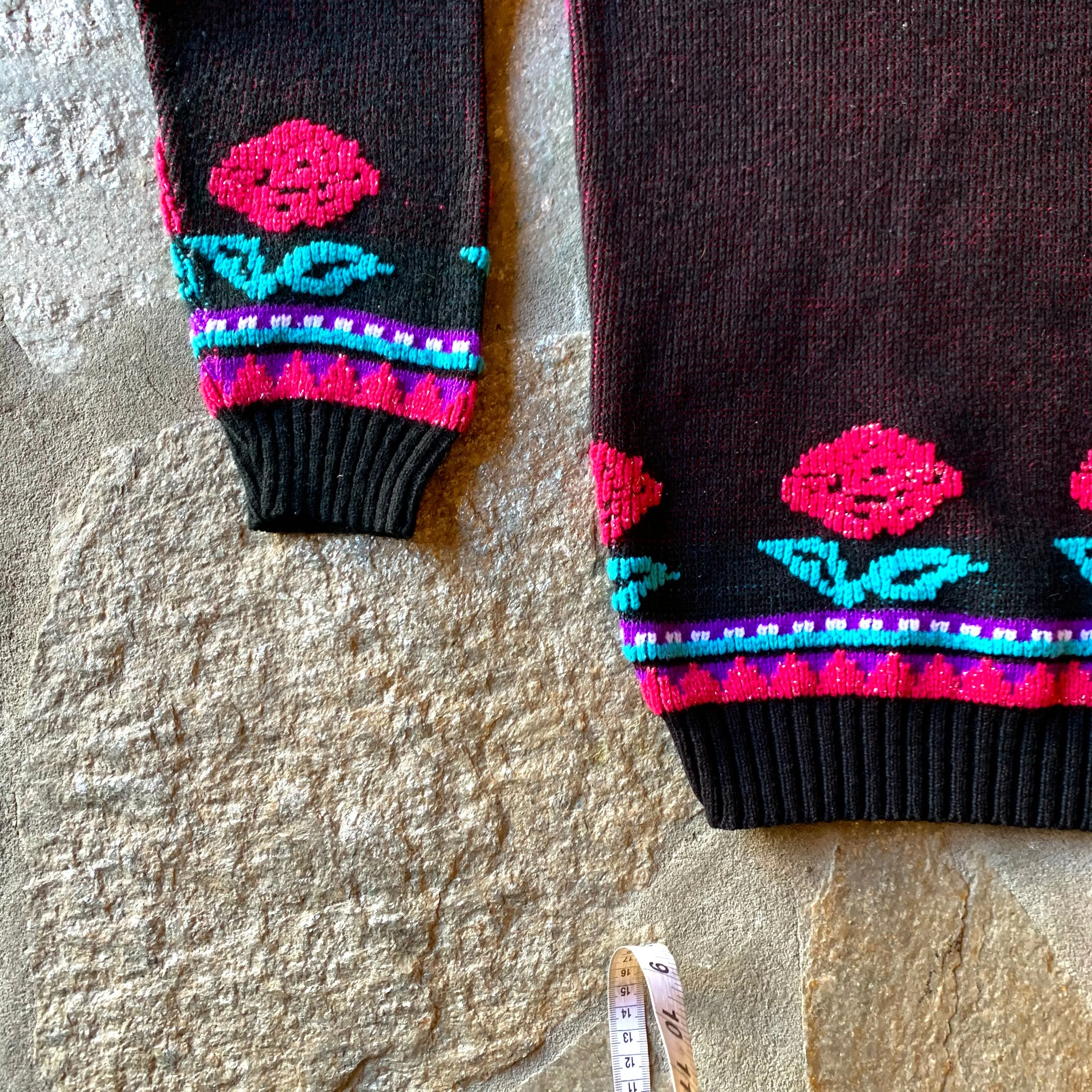 1980s Roses Pastel Sweater