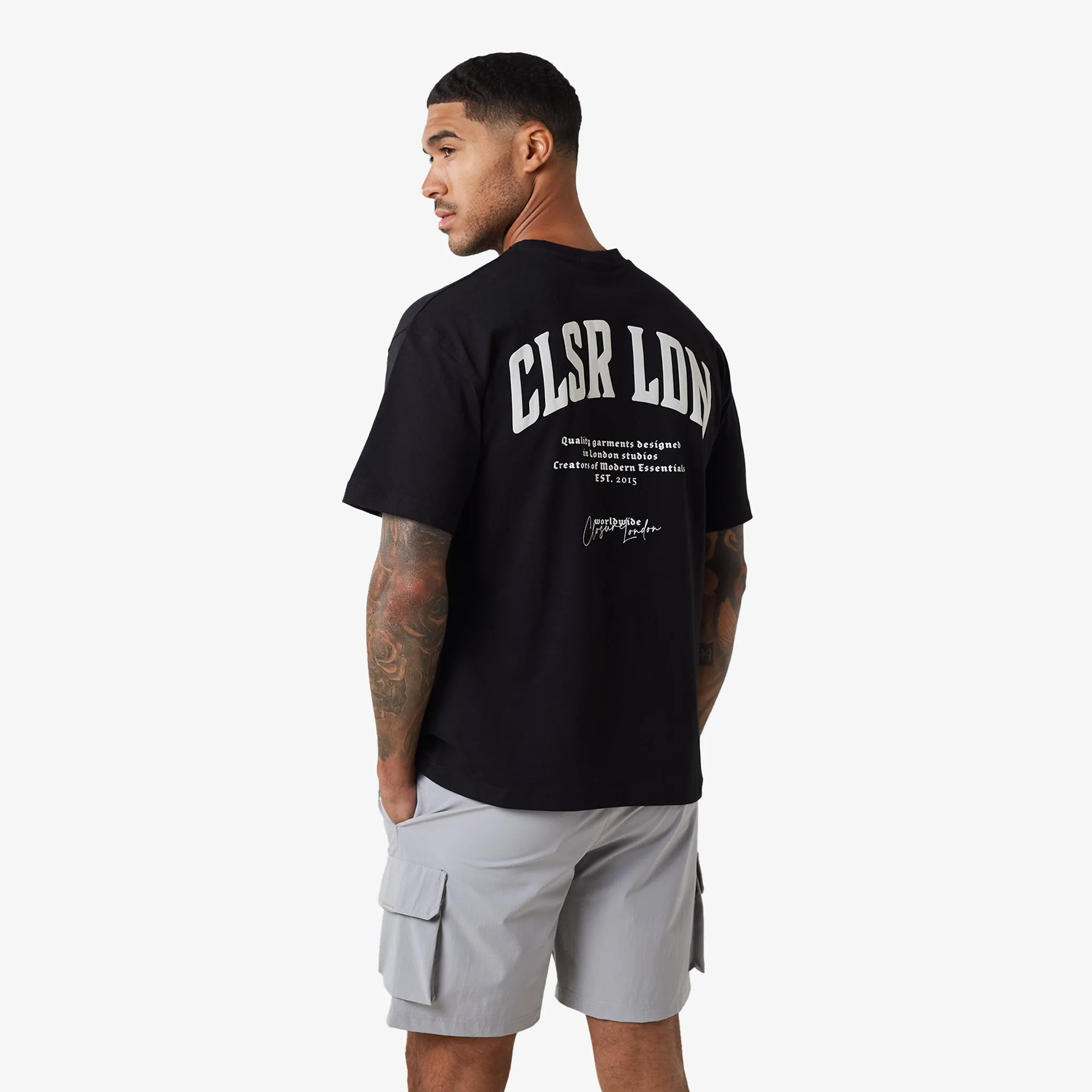 3-Pack Stacked Varsity T-Shirts | Black/Charcoal/White