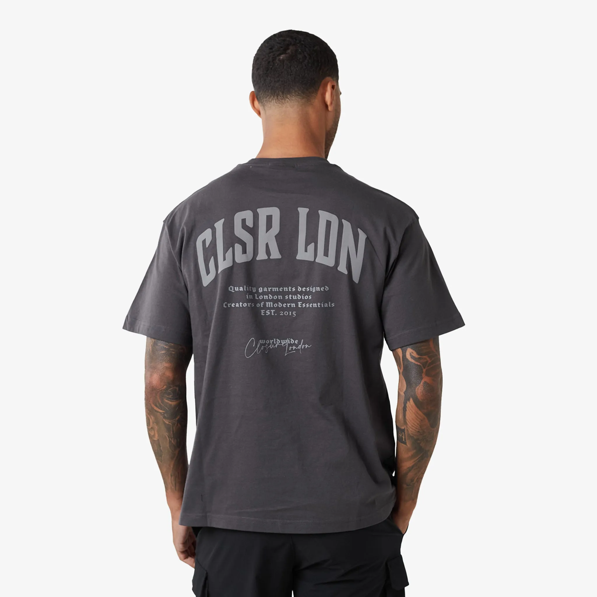 3-Pack Stacked Varsity T-Shirts | Black/Charcoal/White