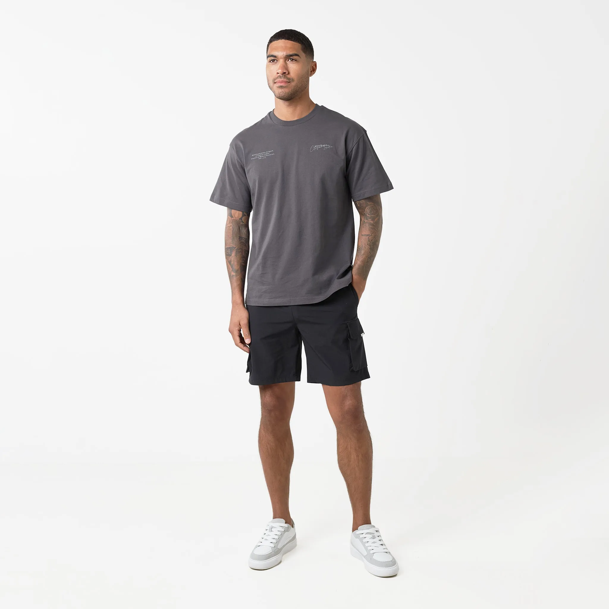 3-Pack Stacked Varsity T-Shirts | Black/Charcoal/White