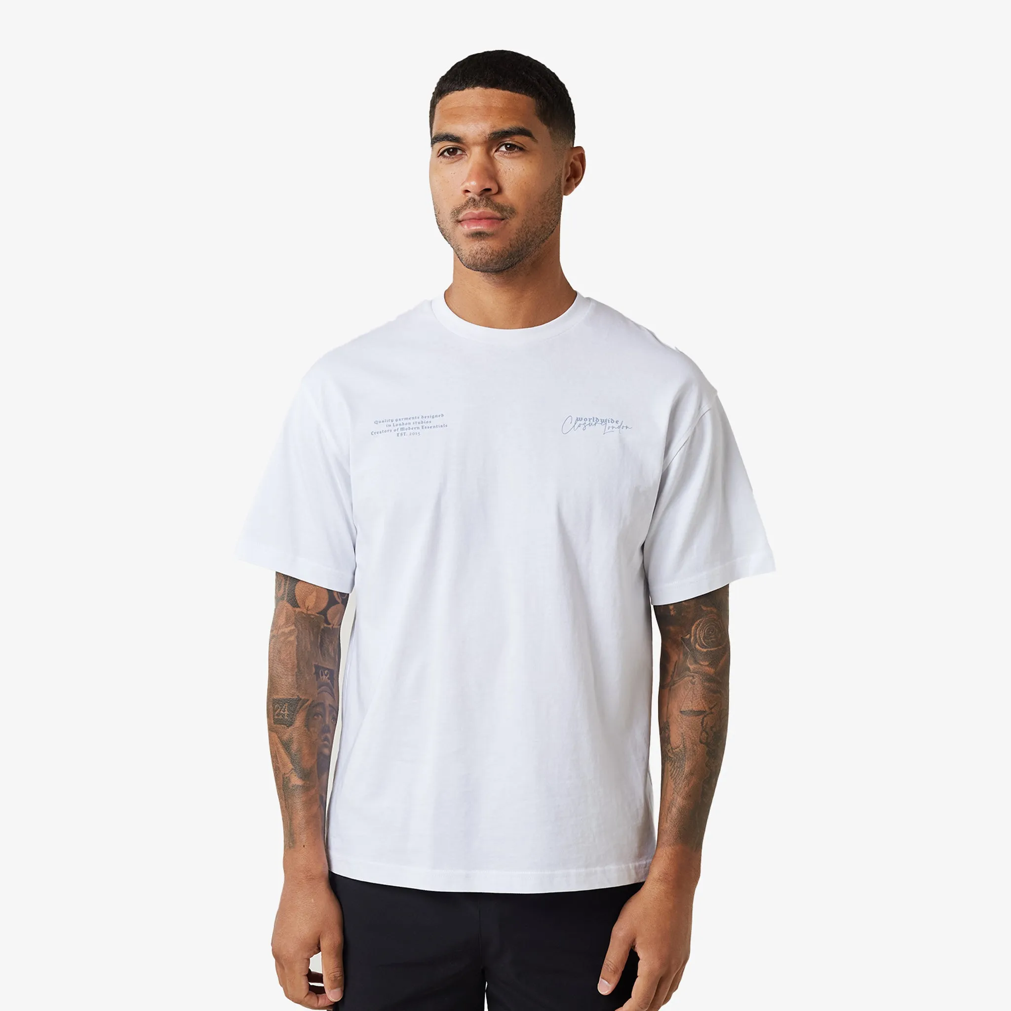 3-Pack Stacked Varsity T-Shirts | Black/Charcoal/White
