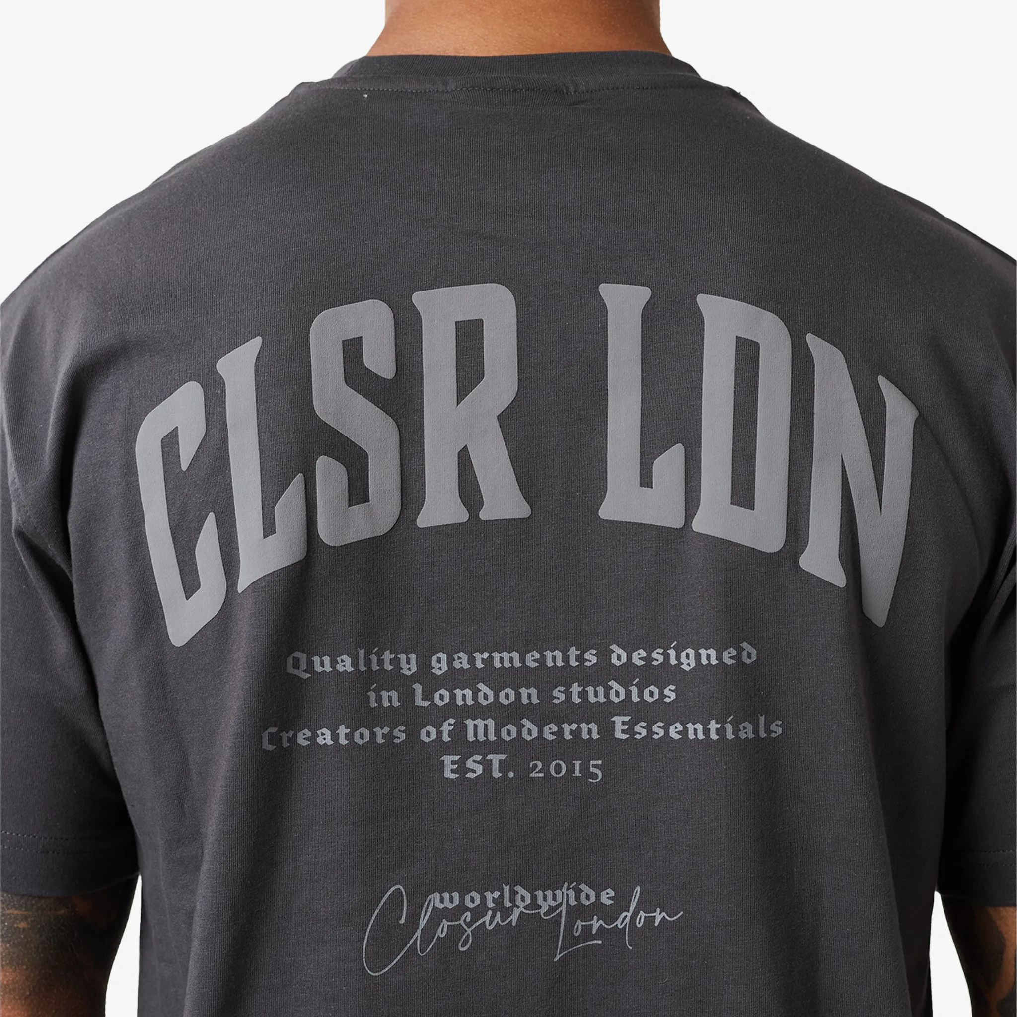 3-Pack Stacked Varsity T-Shirts | Black/Charcoal/White