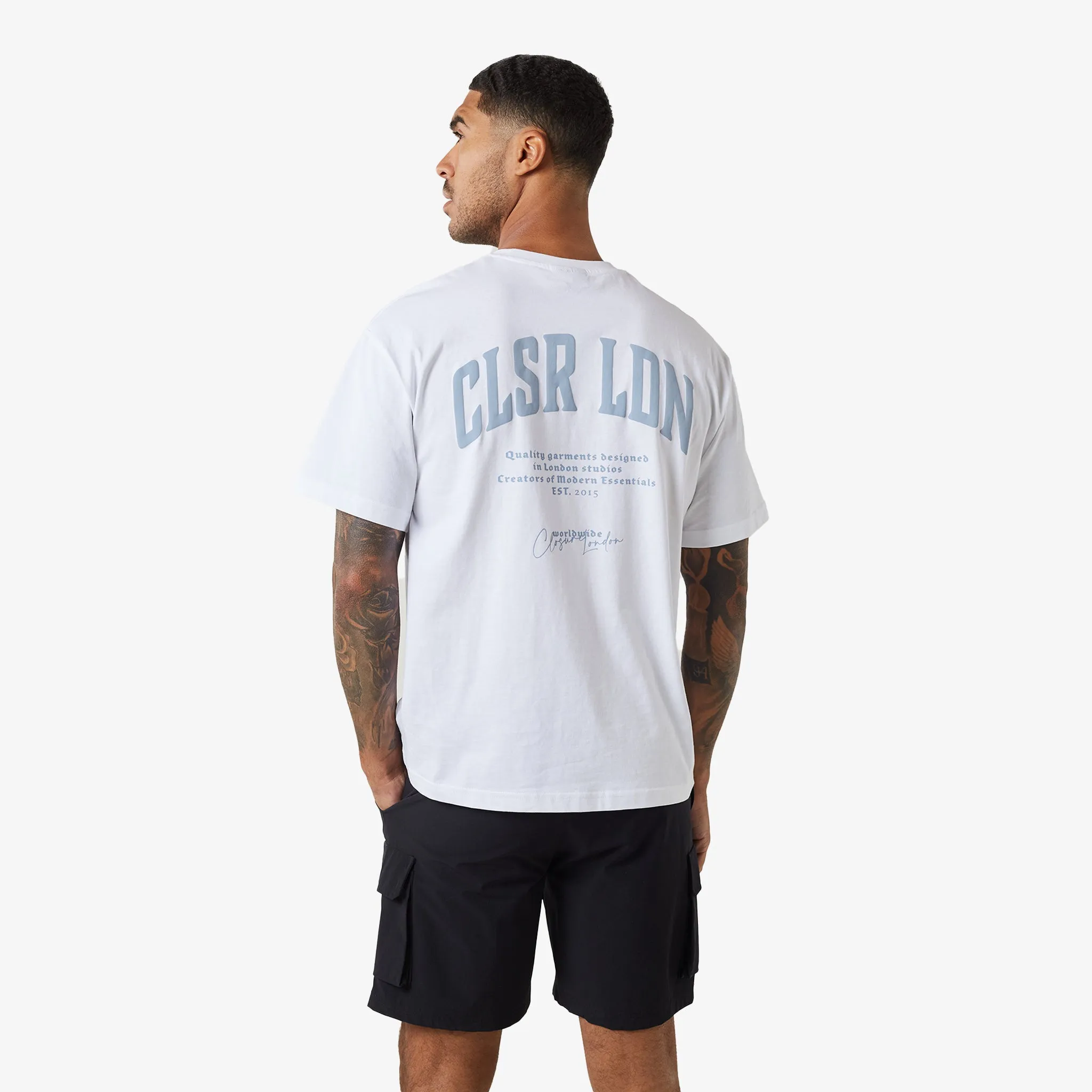 3-Pack Stacked Varsity T-Shirts | Black/Charcoal/White