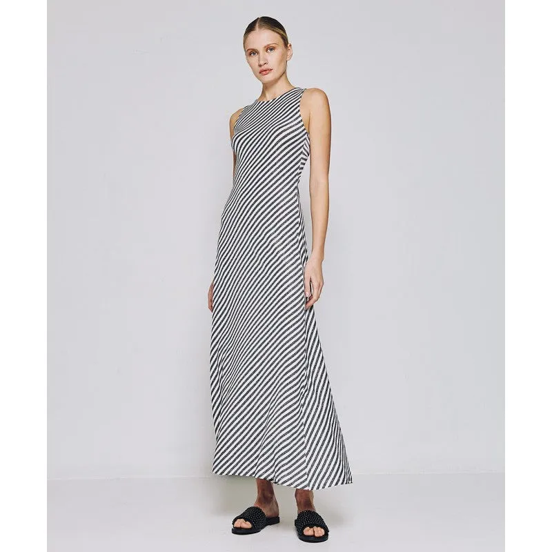 Access Fashion Striped Dress With Low Back
