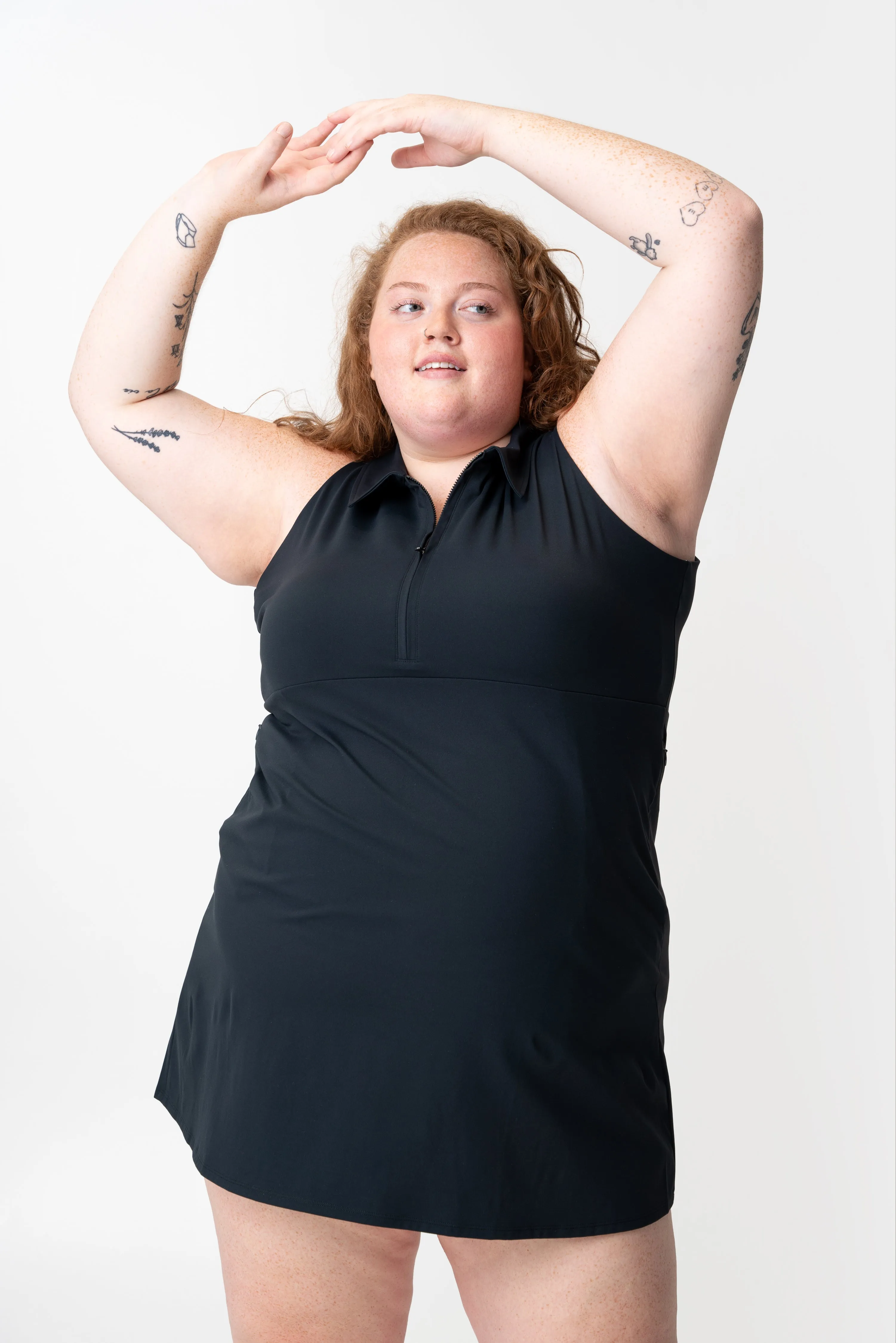 adventure performance sleeveless collared dress