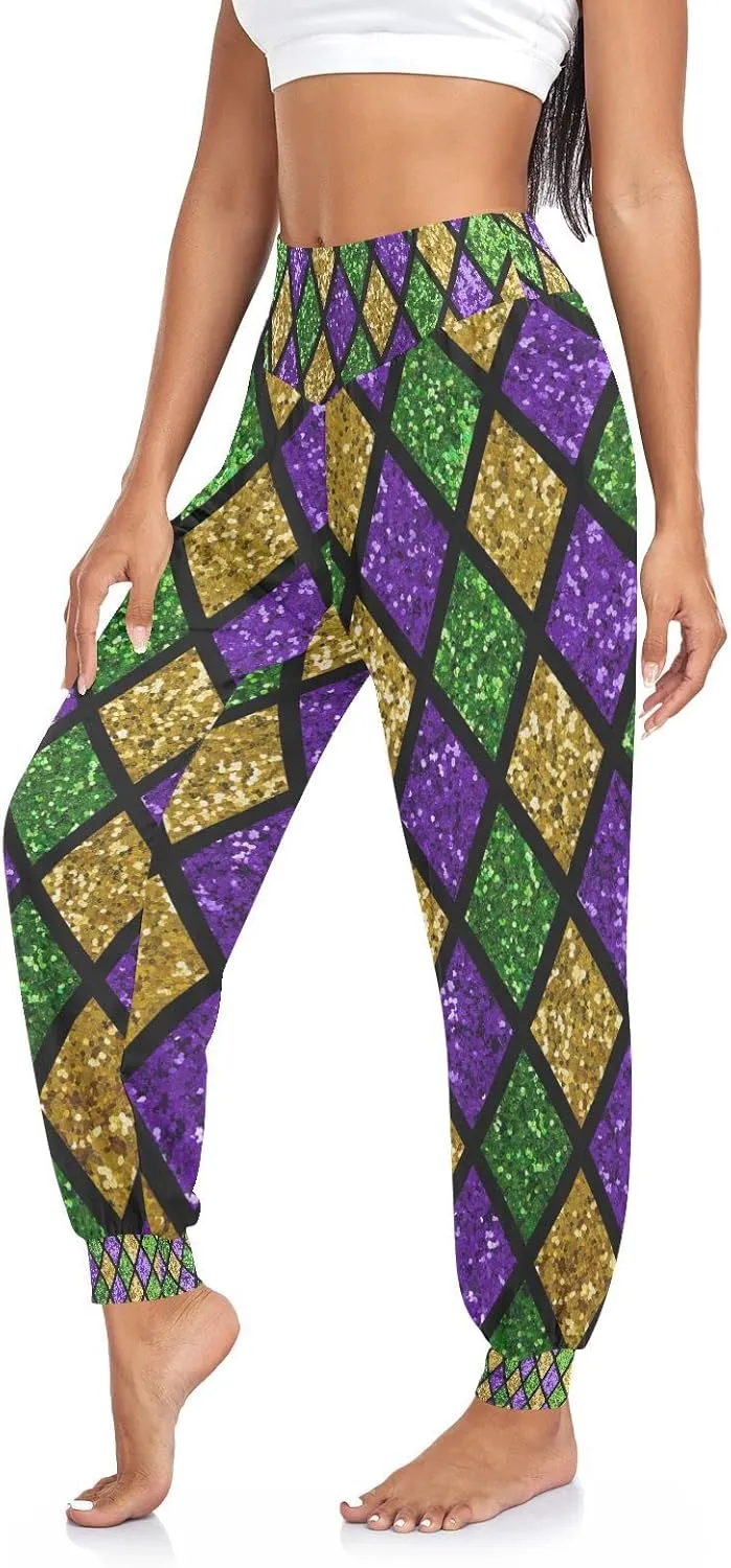 Aflyko Women Boho Trousers Comfy Sweatpants Yoga Urban Dance Workout Pants S-2XL
