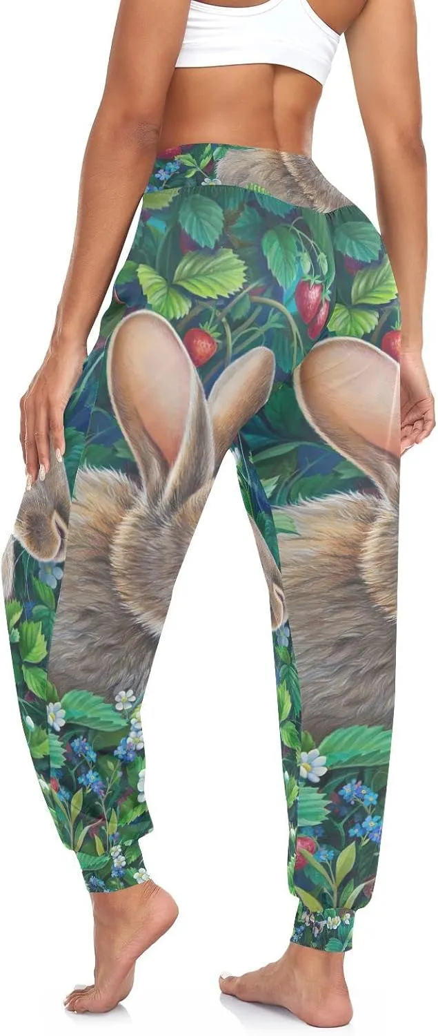 Aflyko Women Boho Trousers Comfy Sweatpants Yoga Urban Dance Workout Pants S-2XL