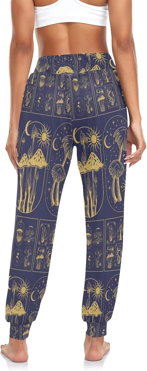 Aflyko Women Boho Trousers Comfy Sweatpants Yoga Urban Dance Workout Pants S-2XL