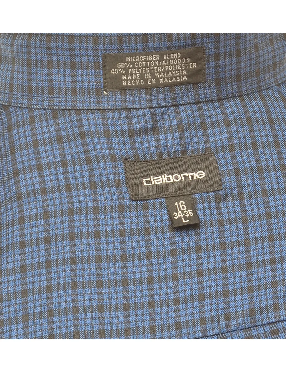 Blue Checked Shirt - L