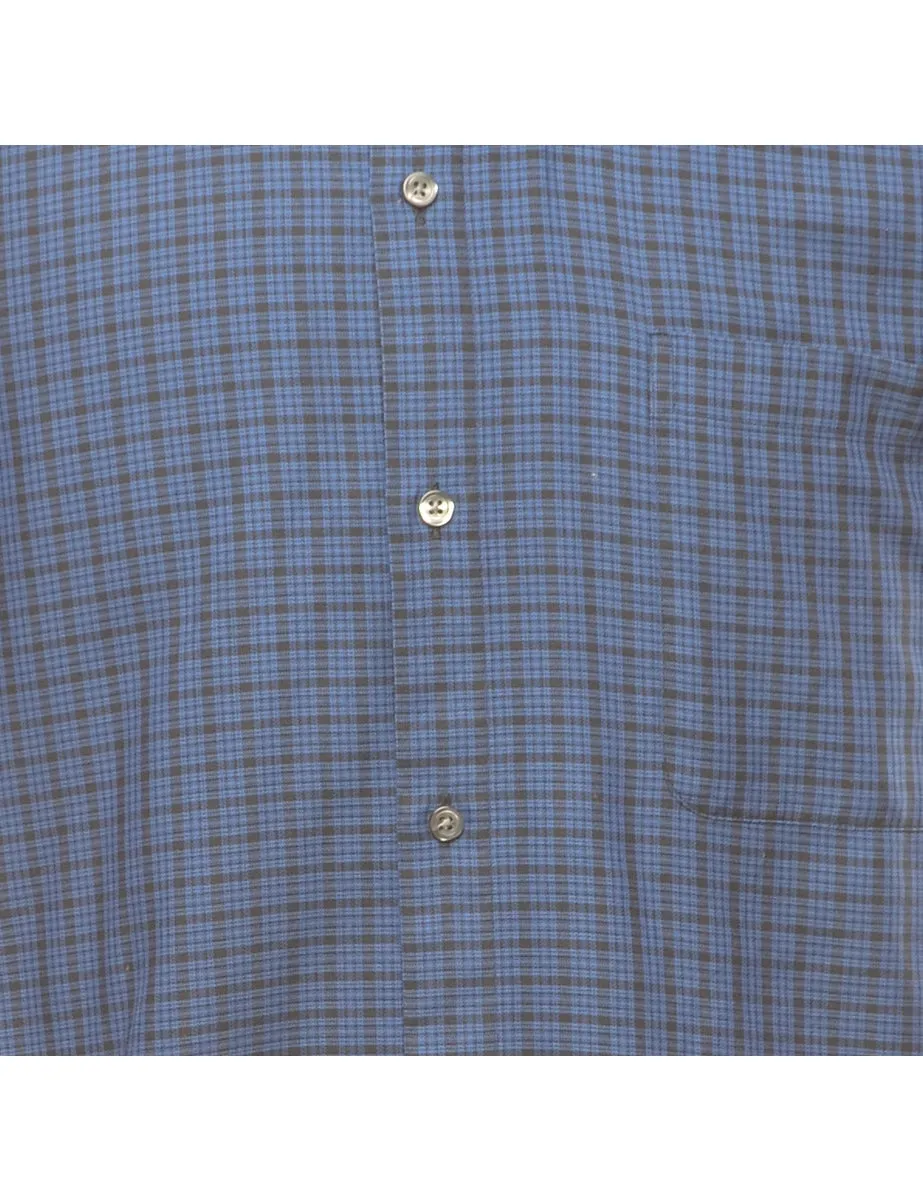 Blue Checked Shirt - L