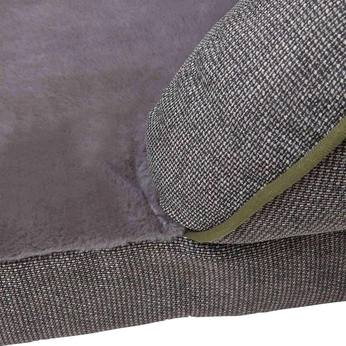 Buddy & Belle Orthopaedic Lounge Bed Large Steel Grey
