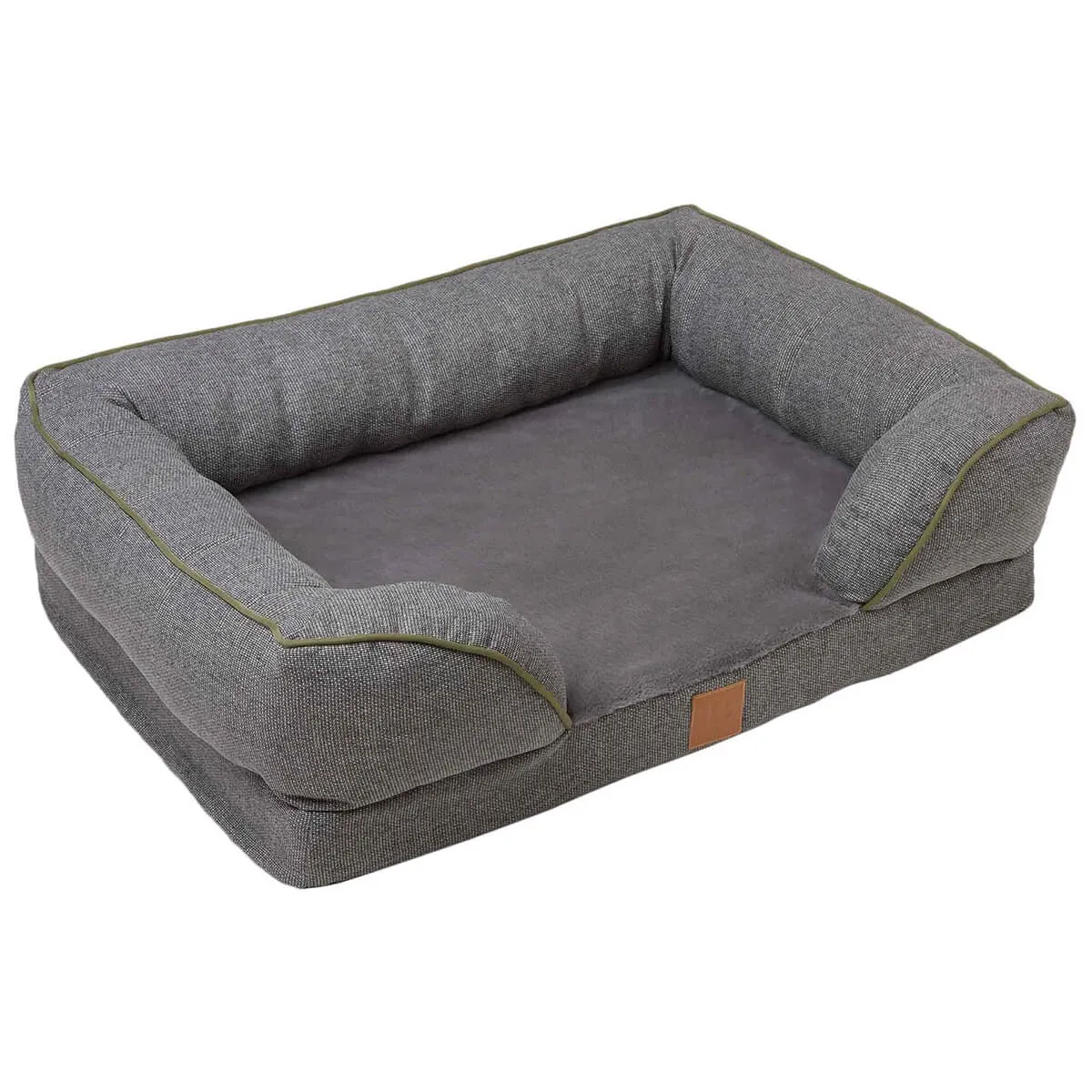 Buddy & Belle Orthopaedic Lounge Bed Large Steel Grey