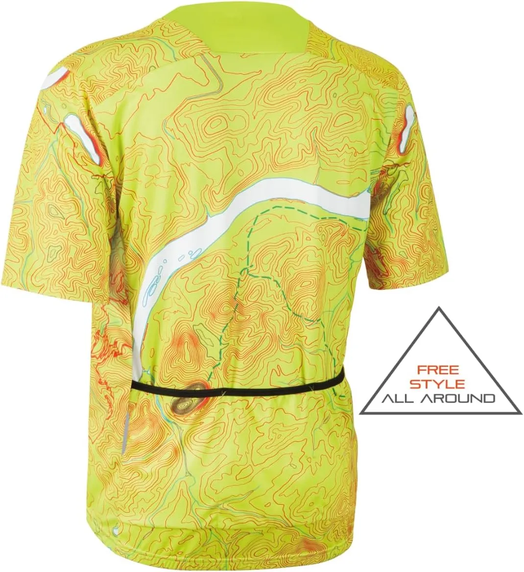 CEROTIPOLAR Men's Loose Fit Cycling Jersey Bike Shirts 3 Rear Pockets Wicking, Breathable, Fast Dry