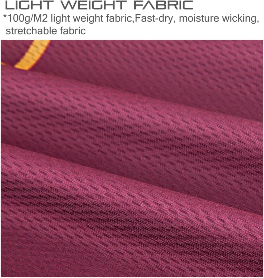 CEROTIPOLAR Men's Loose Fit Cycling Jersey Bike Shirts 3 Rear Pockets Wicking, Breathable, Fast Dry