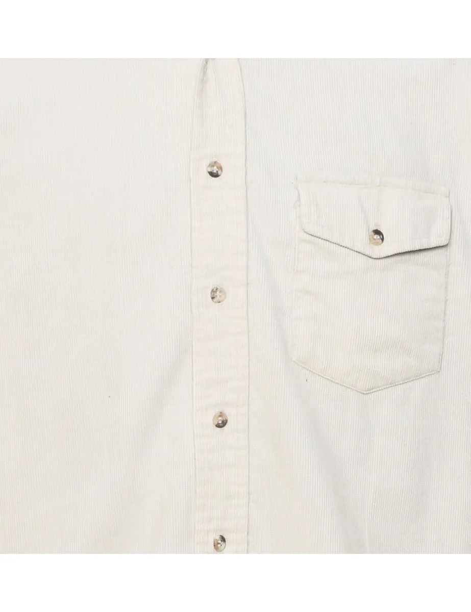 Corduroy White Shirt - M