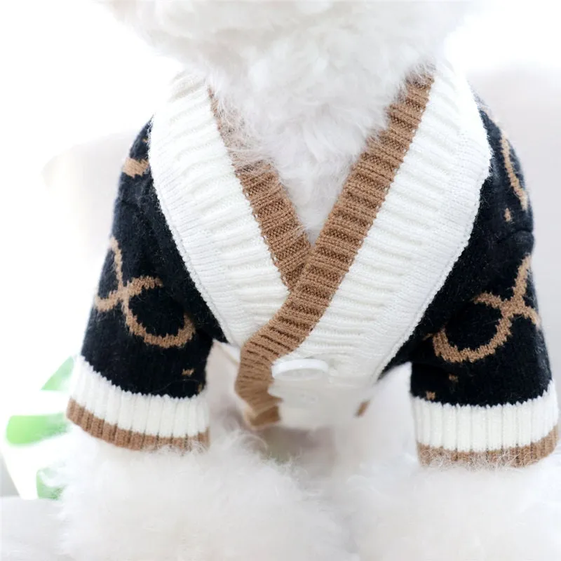 Cozy Button Front Pet Cardigan Sweater