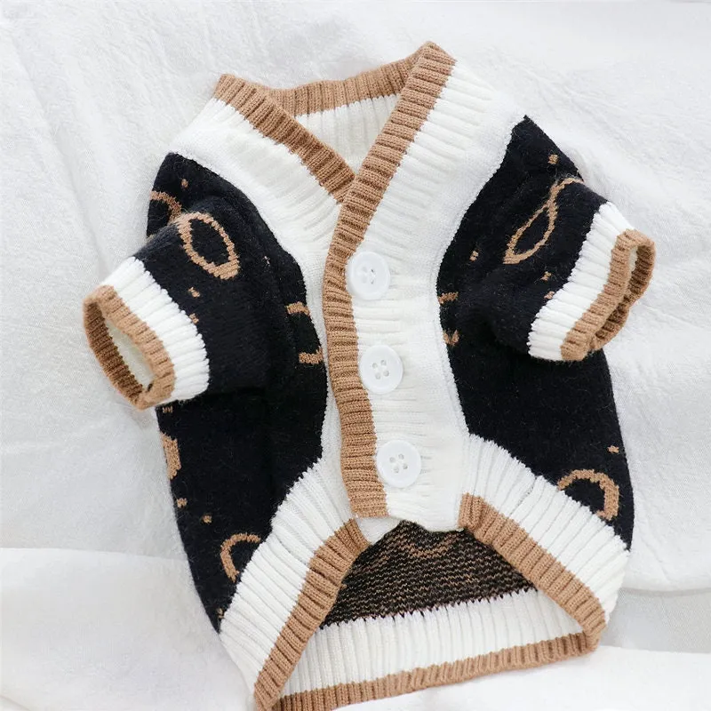 Cozy Button Front Pet Cardigan Sweater