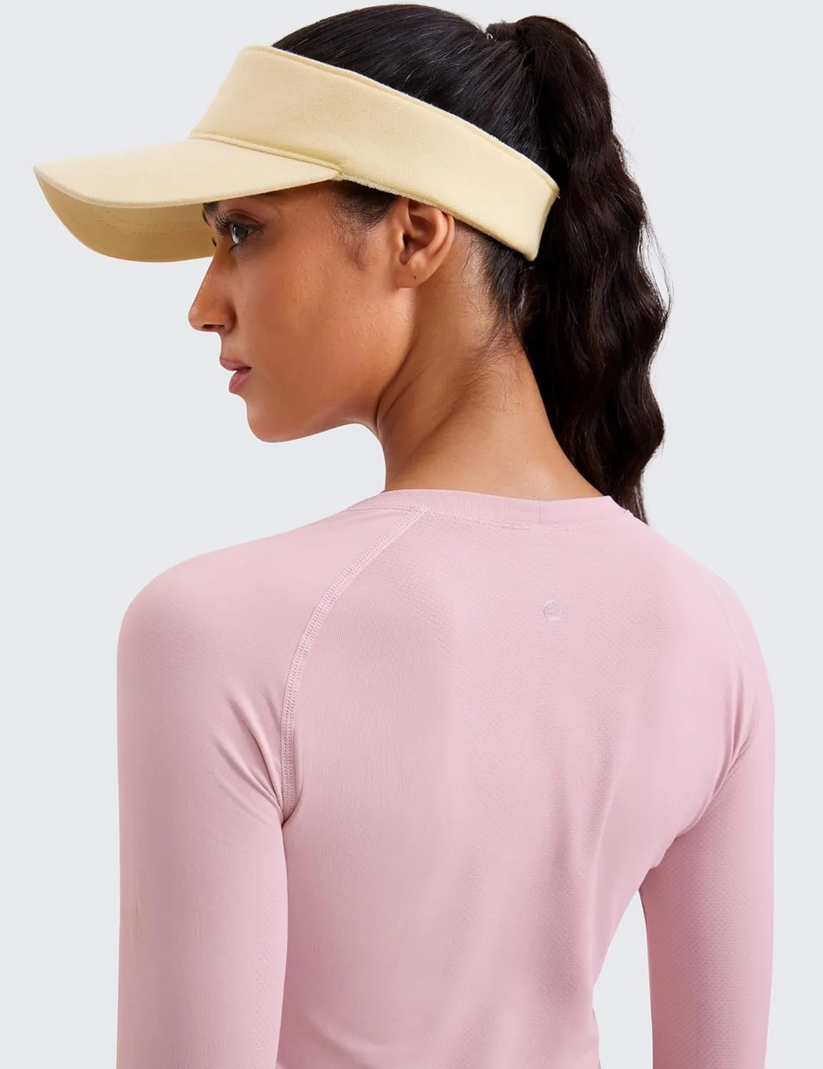 CRZ YOGA Womens Seamless Workout Long Sleeve Shirts Quick Dry Gym Athletic Tops Breathable Running Yoga T-Shirts