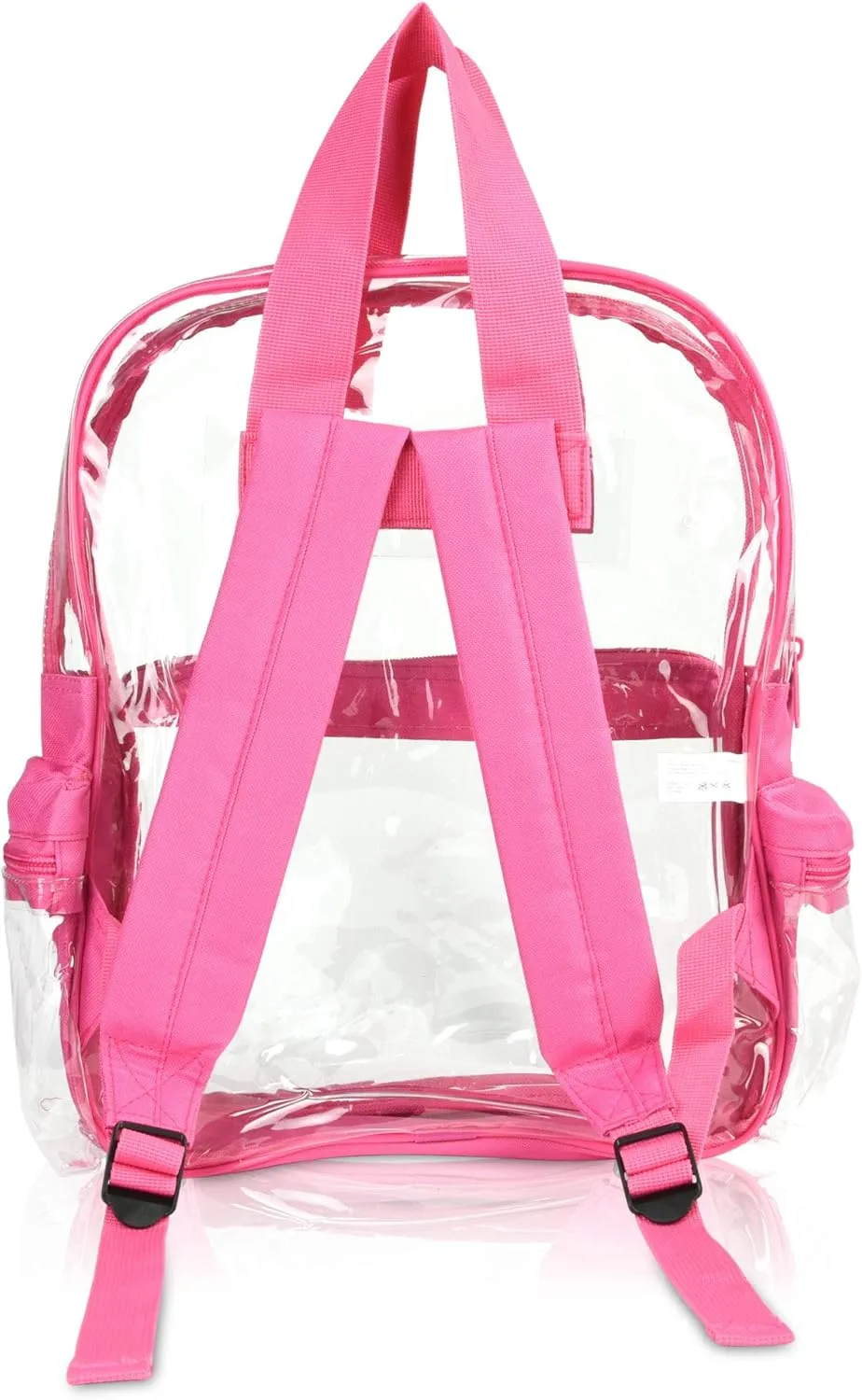 DALIX Clear Backpack Bags Smooth Plastic (Hot Pink)