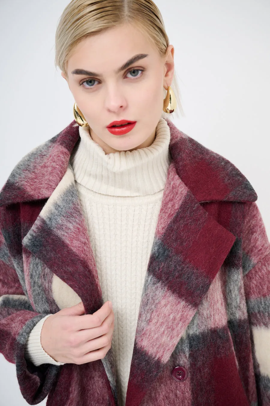 Double-breasted plaid jacket wholesale