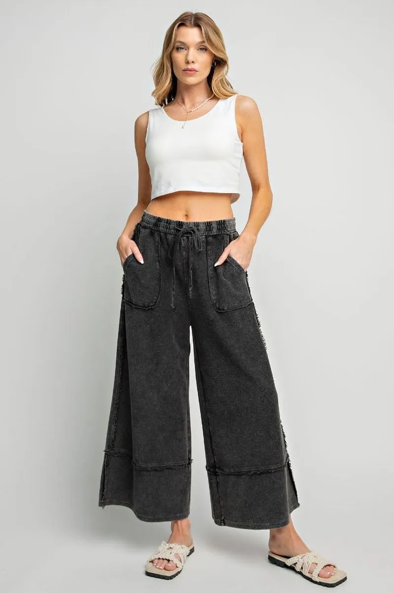 Easel Let's Chill Comfy Wide Leg Pants