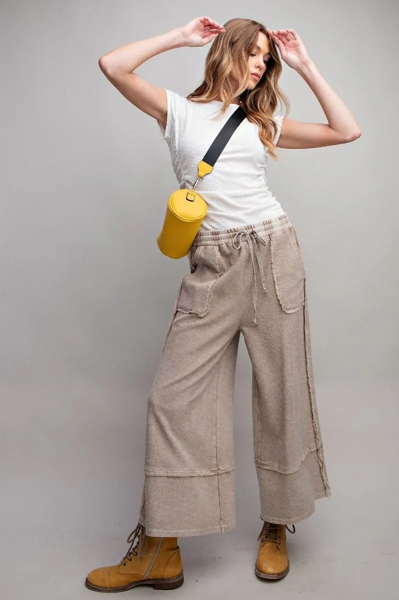 Easel Let's Chill Comfy Wide Leg Pants