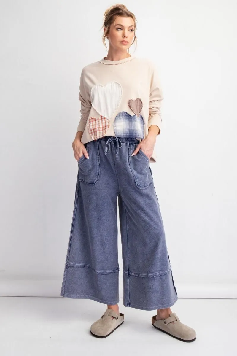 Easel Let's Chill Comfy Wide Leg Pants
