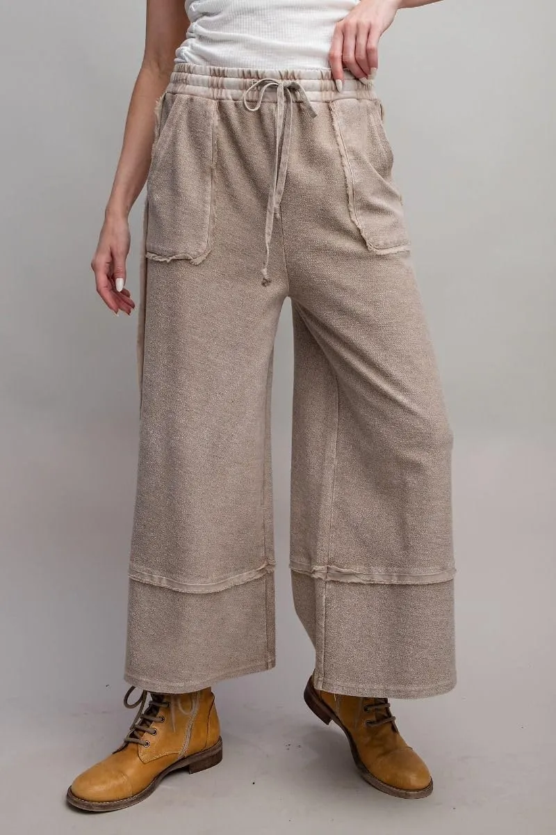 Easel Let's Chill Comfy Wide Leg Pants