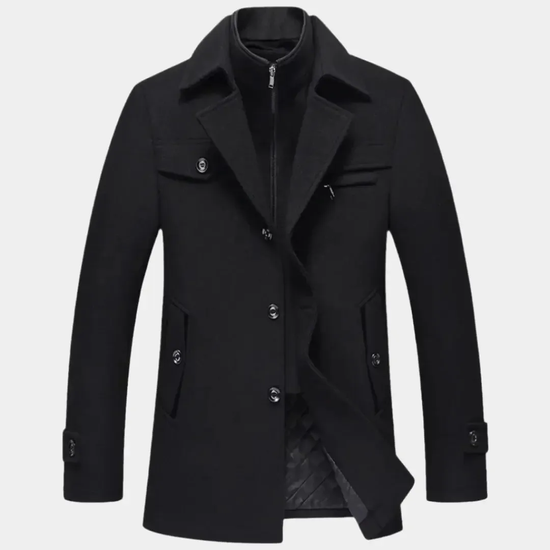 Essential Wool Blend Coat - Cross & Crown