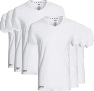Everlast 6-Pack Men's Essential V-Neck Undershirts  Breathable, Tagless, Cotton Mens T Shirt  T Shirts for Men Pack