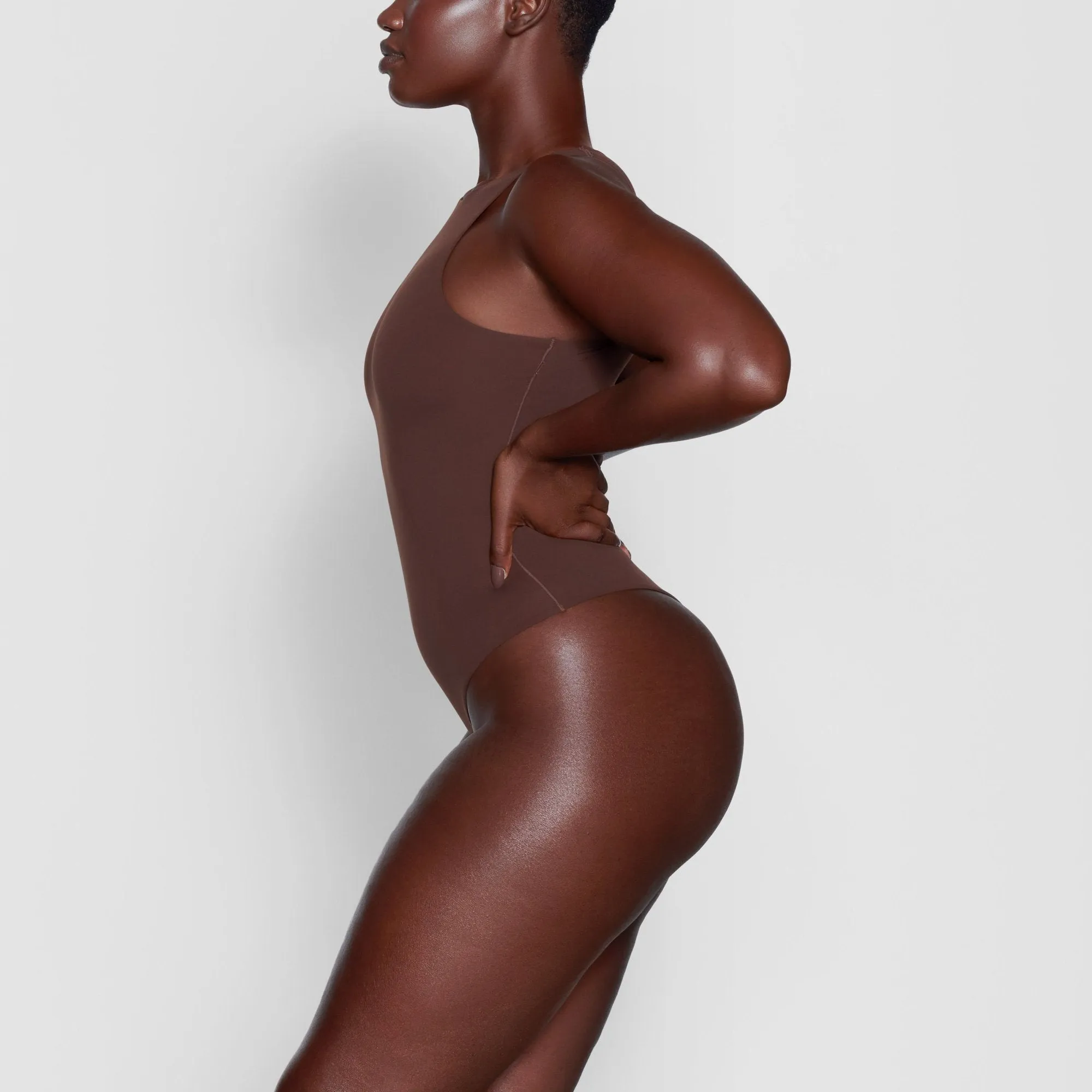 FITS EVERYBODY HIGH NECK BODYSUIT | COCOA
