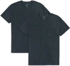 Fruit of the Loom Men's Eversoft Cotton Short Sleeve Pocket T-Shirts, Breathable & Tag Free