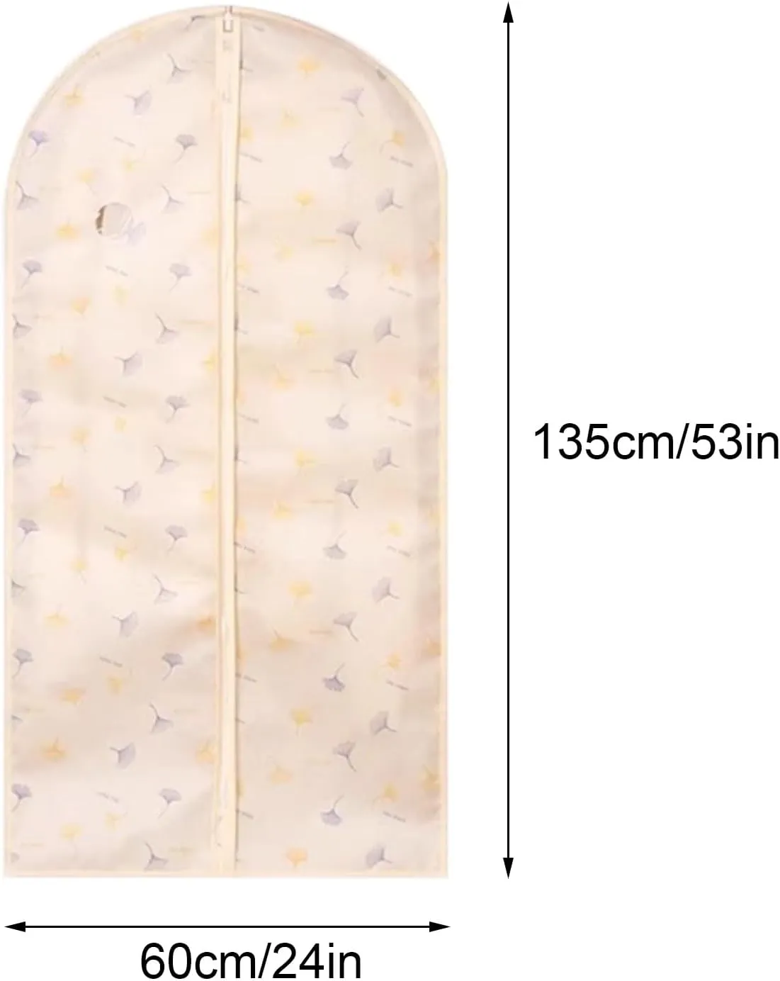 Garment Bags, Clothes Cover with Smooth Zipper Design, Translucent Material, Suitable for Shirts, Suits, Jackets(Gray,60x135cm x53in)