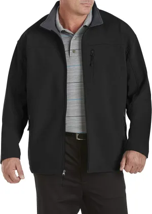 Harbor Bay by DXL Men's Big and Tall Bonded Fleece Jacket | Fleece Lined Interior and Smooth Full-Zip Outer Shell