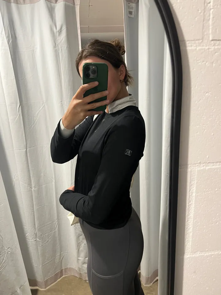 HLH Equestrian Apparel Organic Long Sleeve Top in Black