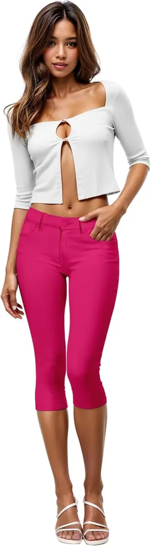 Hybrid & Company Womens Hyper Ultra Stretch Comfy Skinny Leg Work Casual Pants