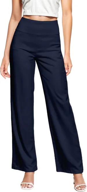 Hybrid & Company Womens Super Comfy Millennium Wide Leg Pants