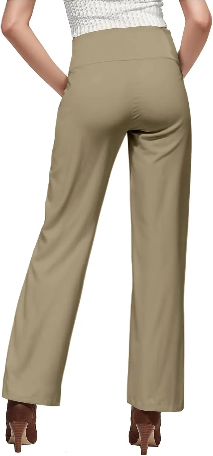 Hybrid & Company Womens Super Comfy Millennium Wide Leg Pants