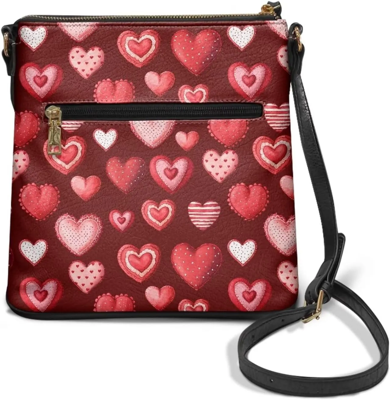 Leather Shoulder Bag with Smooth Zipper for Women Ladies Daily Use
