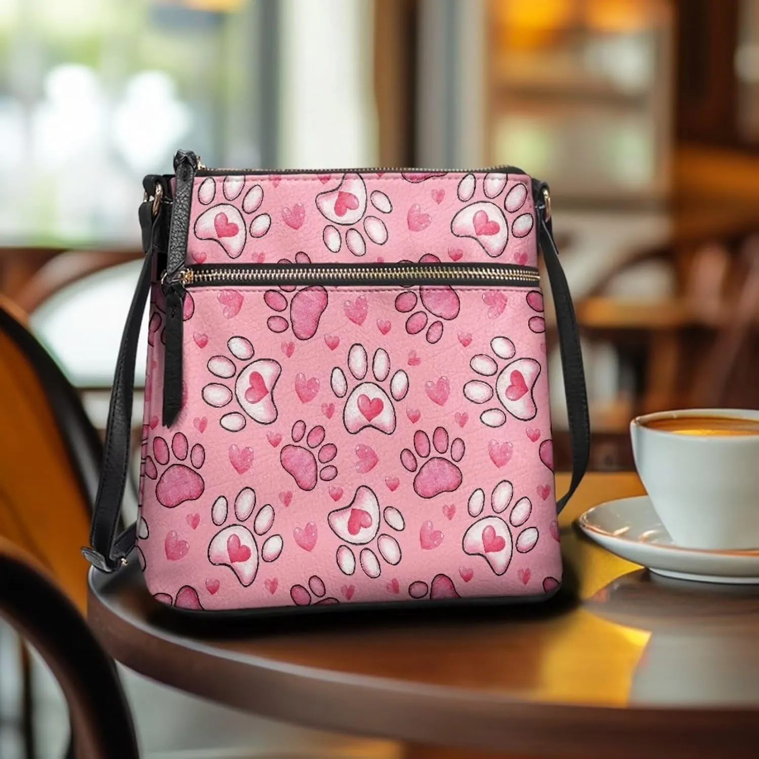 Leather Shoulder Bag with Smooth Zipper for Women Ladies Daily Use
