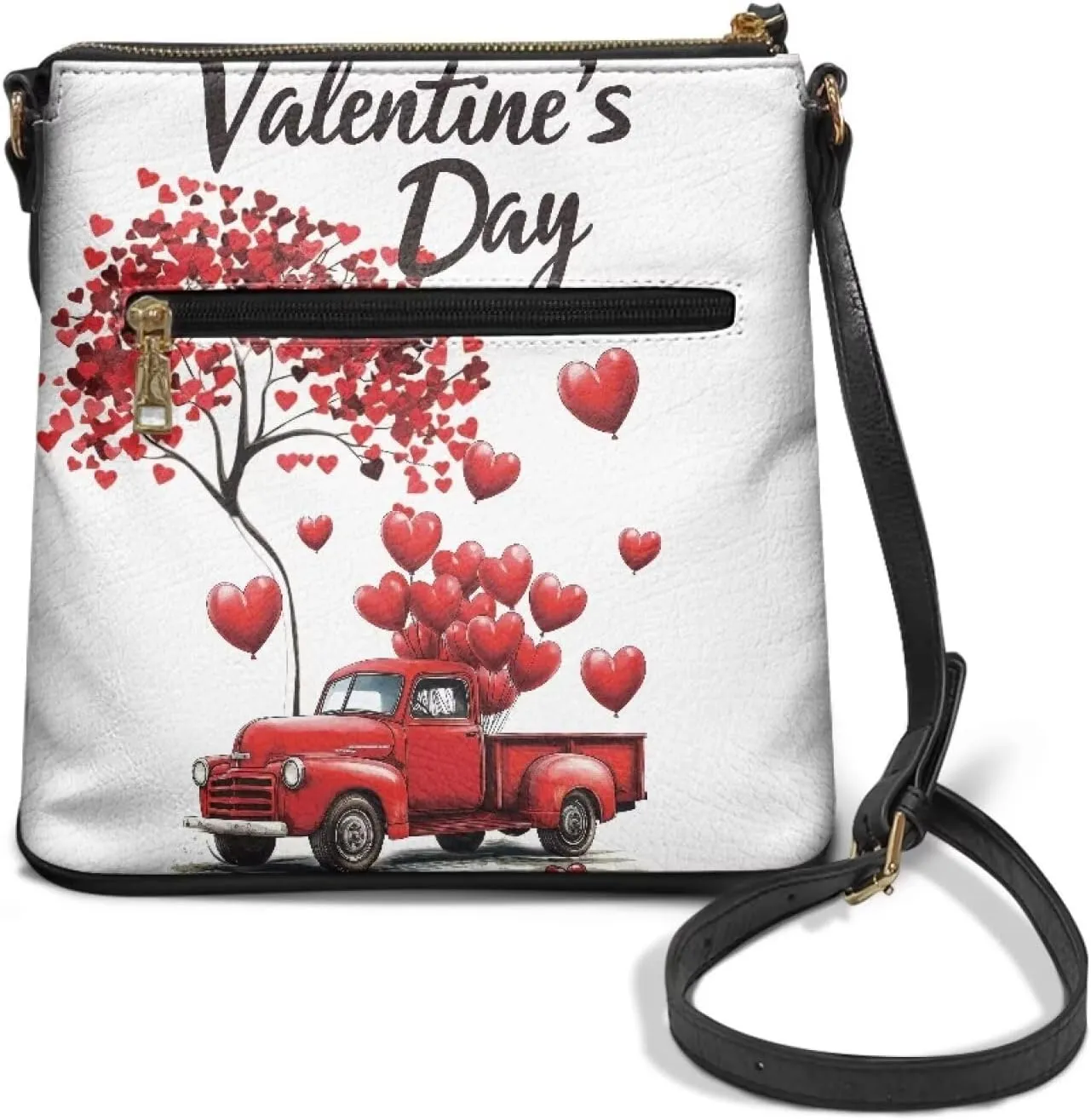 Leather Shoulder Bag with Smooth Zipper for Women Ladies Daily Use