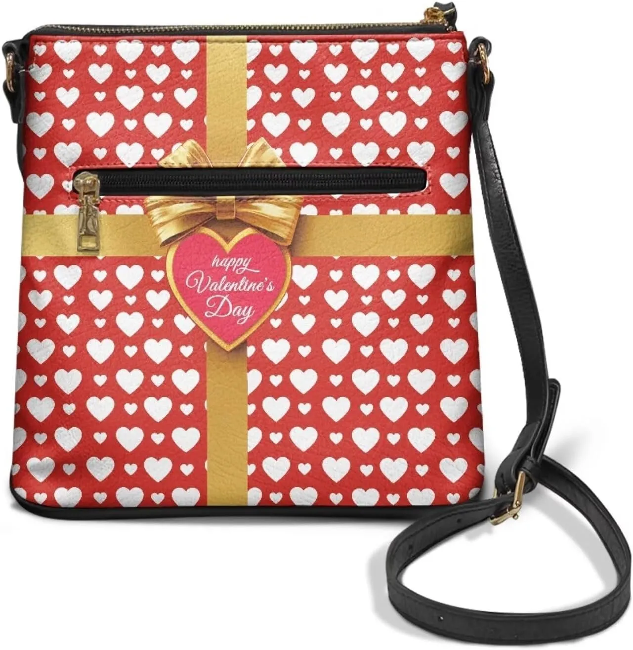 Leather Shoulder Bag with Smooth Zipper for Women Ladies Daily Use