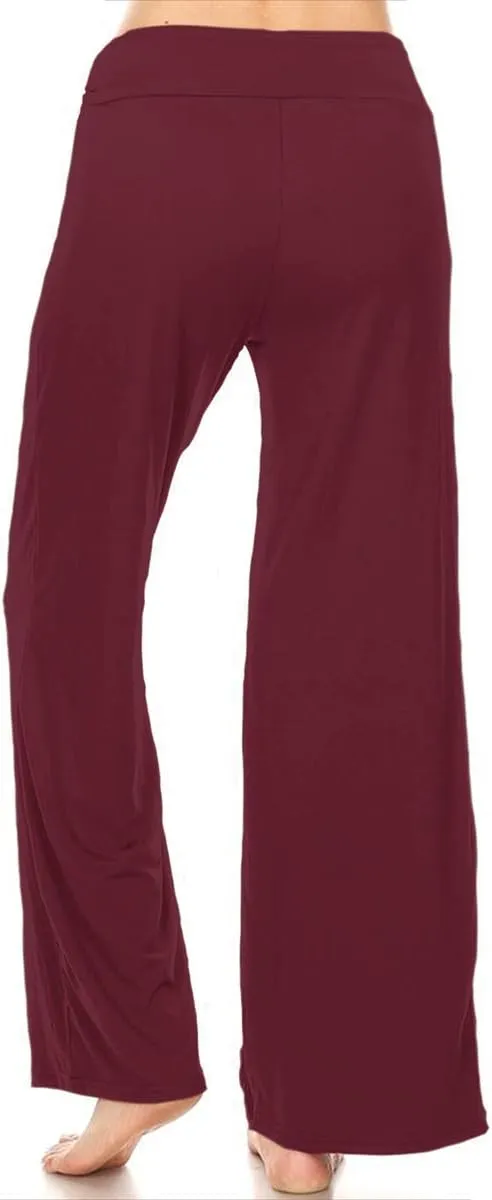 Leggings Depot Women's Drawstring Pajama Pants Wide Leg Casual Comfy Sleepwear for Lounge and Yoga