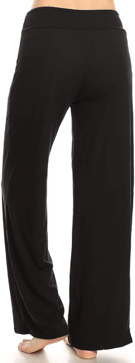 Leggings Depot Women's Drawstring Pajama Pants Wide Leg Casual Comfy Sleepwear for Lounge and Yoga