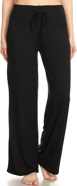 Leggings Depot Women's Drawstring Pajama Pants Wide Leg Casual Comfy Sleepwear for Lounge and Yoga