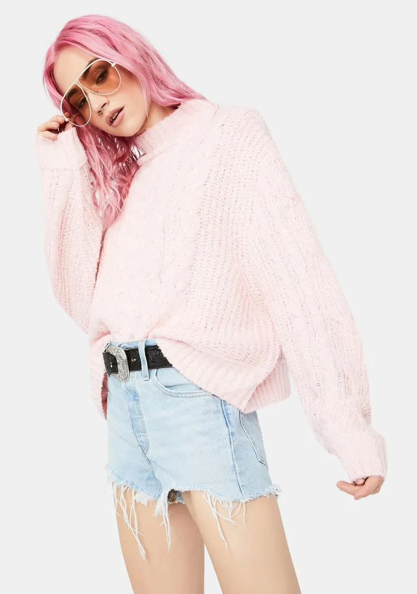 Let's Cozy Up Mock Neck Sweater