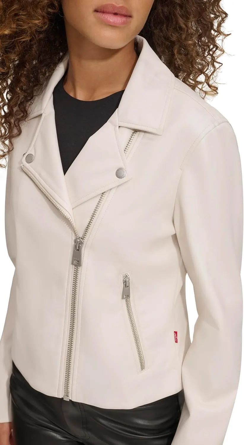 Levi's womens Smooth Faux Leather Moto (Standard and Plus Sizes)