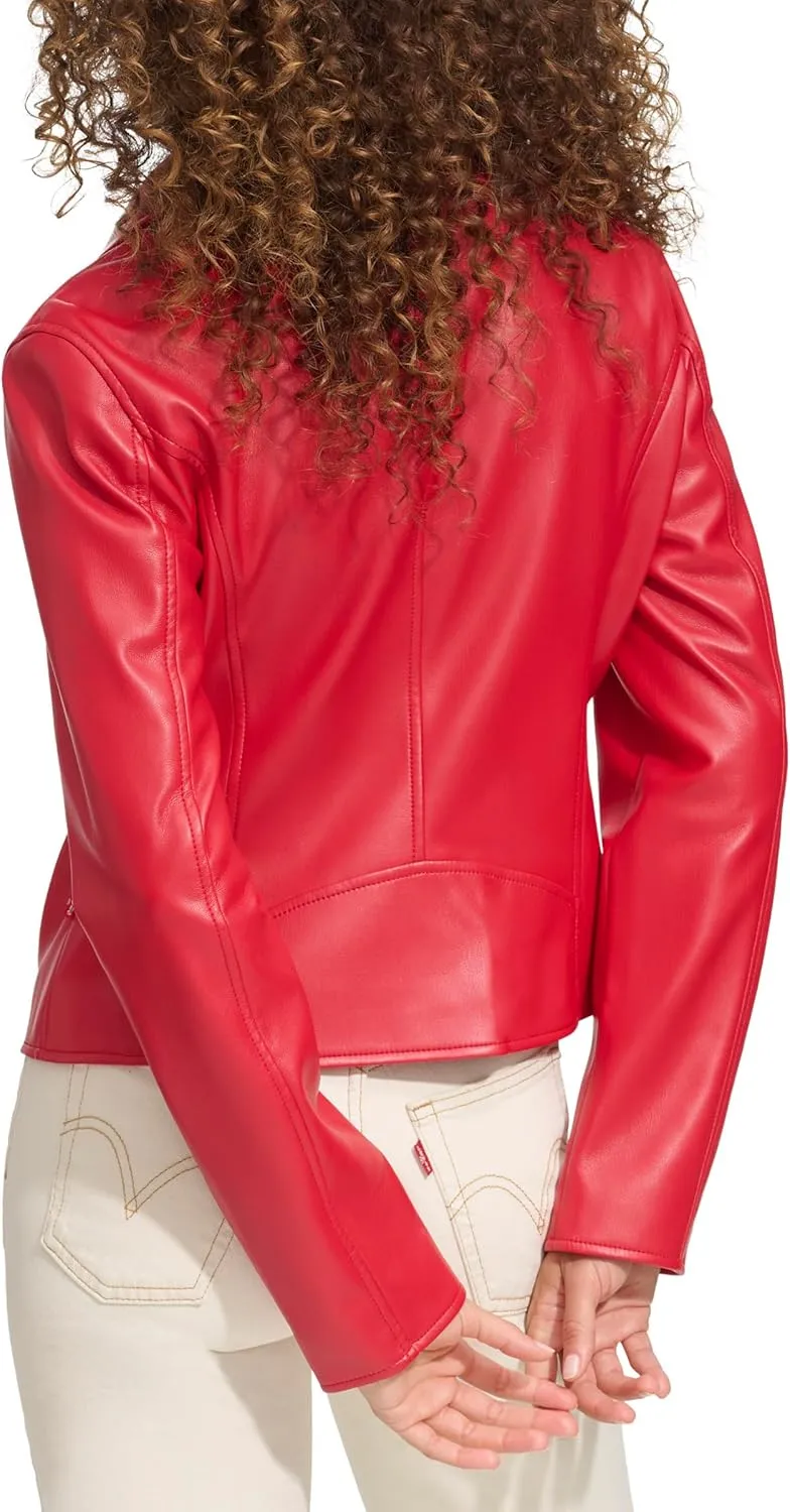 Levi's womens Smooth Faux Leather Moto (Standard and Plus Sizes)