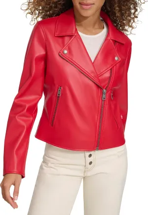Levi's womens Smooth Faux Leather Moto (Standard and Plus Sizes)