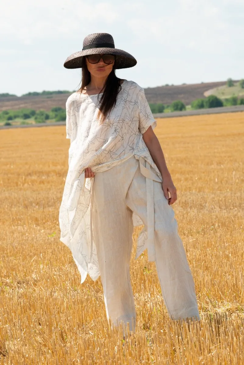 Linen Wrap Pants NASY